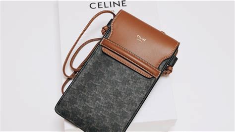 celine phone pouch black